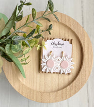 Load image into Gallery viewer, White Daisy Dangles