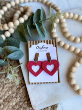 Load image into Gallery viewer, Hearts with Walnut Post