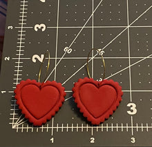 Load image into Gallery viewer, Heart Hoops