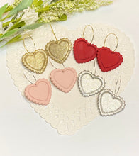 Load image into Gallery viewer, Heart Hoops